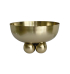 Bowl metal dourado com base de bolas 